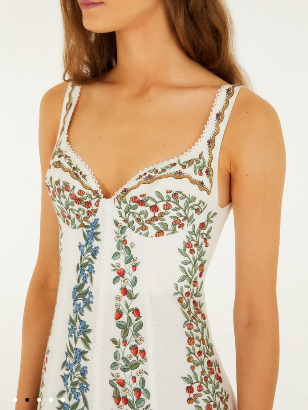 NWT Farm Rio Off-White Fruit Beauty Maxi Dress - Picture 3 of 6